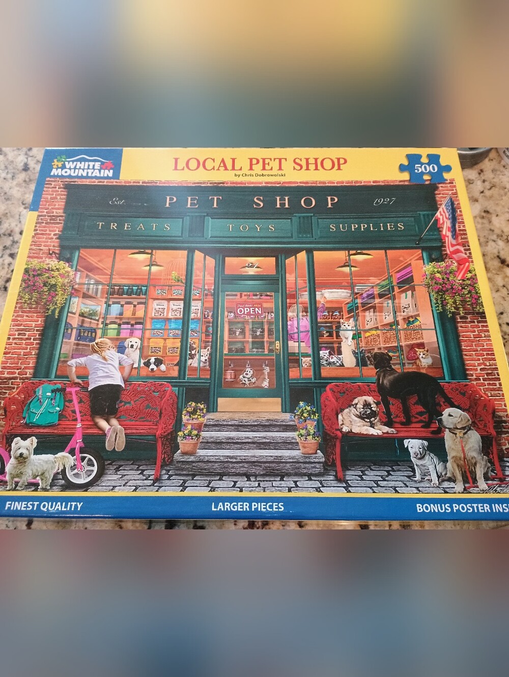White Mountain Local Pet Shop 500 Piece Puzzle
